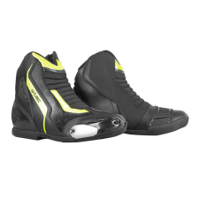  W-TEC GlamCE Motoros Csizma - Fekete/Fluor Sárga, 40 motoros csizma