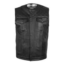 W-Tec Motoros bőrmellény W-TEC Losango fekete 3XL motocross mez