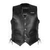 W-Tec Motoros bőrmellény W-TEC Rockridge fekete 4XL