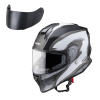 W-Tec Motoros bukósisak W-TEC Integra Graphic fekete-fehér L(59-60)