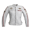 W-Tec Női motoros bőrkabát W-TEC Sheawen Lady White fehér XS