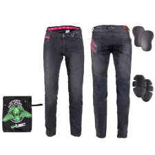 W-Tec Női motoros farmer W-TEC Leonarda fekete 4XL motoros nadrág