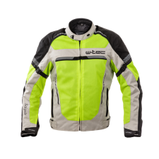 W-Tec Nyári motoros kabát W-TEC Saigair Fluo Sárga-Szürke XL motoros kabát