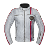 W-Tec Textil motoros kabát W-TEC 91 Cordura fehér piros és kék csíkkal 5XL