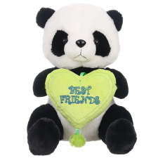 W-web Peny - plüss panda zöld szívvel - 35cm plüssfigura