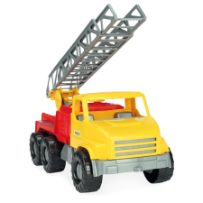 Wader : City Truck létrás tűzoltó teherautó - Sárga/piros autópálya és játékautó