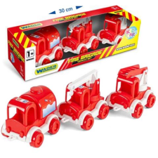 Wader Kid Cars tűzoltósági járművek 3db-os szett (60023W) (W60023W) autópálya és játékautó