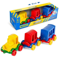 Wader Kid Cars Vonatok 3 db-os szett – Wader autópálya és játékautó