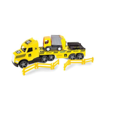 Wader Magic Truck Technic - Világító kamion kukásautóval 80cm autópálya és játékautó