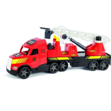 Wader : magic truck tűzoltókamion - 79 cm autópálya és játékautó