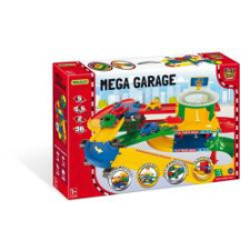Wader Play tracks Garage Mega Garage mit Spielstraßenset autópálya és játékautó