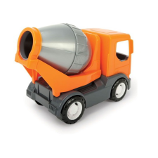 Wader : Tech Truck betonkeverő - Narancssárga/szürke autópálya és játékautó