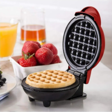 Waffle Mini gofrisütő jelzőfénnyel, tapadásmentes bevonattal, 350 W gofrisütő