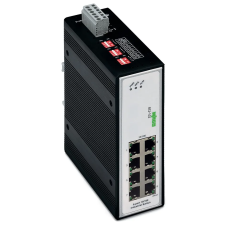 WAGO HUNGÁRIA Kft. Wago ipari Switch8Port, fekete (852-102) villanyszerelés