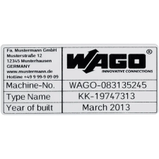 WAGO HUNGÁRIA Kft. Wago jelölő, 70x33, 500 db/tekercs, 210-802 villanyszerelés