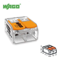 WAGO Vezetékösszekötő oldható 41A/450V leágazás 2x 0,5-6mm2 átlátszó WAGO villanyszerelés