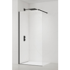 Walk-in zuhanyparaván 65 cm SAT fekete SATBWI65PRC kád, zuhanykabin