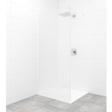  Walk-in zuhanyparaván Walk-In / ajtó 110 cm SAT Walk-in fehér profil színben SATBWI110PRB fürdőszoba kiegészítő