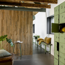 WallArt vintage barna színű újrahasznosított tölgyfa hatású lap építőanyag