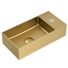  Wallhung washbasin SAT Aurum 36x18 cm brushed gold SATAUR3618BG szaniter