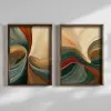  Wallity Decorative Framed MDF Painting (2 Pieces) Multicolor TUN142
