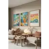  Wallity Decorative Painting Set (3 Pieces) Multicolor Ç-300854 - 5070