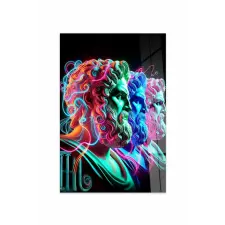  Wallity Dekoratív Edzett Üveg Festmény Többszínű Hhlneon003 - 30 x 40 grafika, keretezett kép