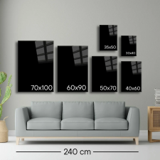  Wallity Dekoratív Edzett Üvegfestmény Többszínű Camtbl-013 - 40 x 60 grafika, keretezett kép