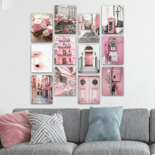  Wallity Dekoratív MDF Festmény (12 darab) Többszínű 12MDF28YS grafika, keretezett kép