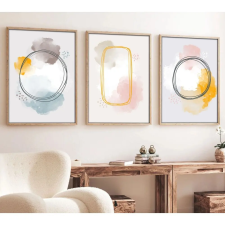 Wallity Elegáns 3 részes keretes MDF festőkészlet, 50x70 cm dekoráció
