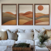 Wallity Elegáns dekoratív keretes MDF festmények (3 db), 35 x 47 x 3,5 cm | 100% MDF és fenyőfa keret, UV-nyomtatott | Tökéletes a lakberendezés és a művészet szerelmeseinek