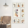 Wallity Elegáns Dekoratív MDF festmények (9 db), 100% MDF, 3 mm vastag | 20 x 15 cm (8 db) és 30 x 40 cm (1 db) | Tökéletes a lakberendezés és a művészet szerelmeseinek