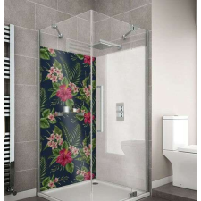  Wallplex fürdőszobai dekorpanel Fekete Hibiszkusz 120 cm x 200 cm tapéta, díszléc és más dekoráció