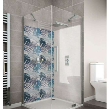 Wallplex fürdőszobai dekorpanel Kék Pálmalevelek 90 cm x 200 cm tapéta, díszléc és más dekoráció