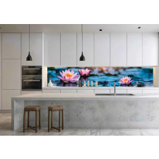 Wallplex konyhahátfal Pink Lotus tapéta, díszléc és más dekoráció