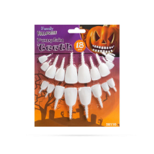 Wando Halloween-i töklámpás fogak (18 fog / csomag) party kellék
