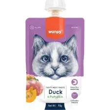 Wanpy CAT Tasty Meat Duck &amp; Pumpkin 90 g jutalomfalat macskáknak