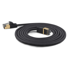 WANTEC Patchkabel SSTP CAT7 Ste. CAT6a d=4mm  0,10m  schwarz (7197) kábel és adapter