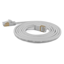 WANTEC Patchkabel SSTP CAT7 Ste. CAT6a d=4mm  0,25m  grau (7185) kábel és adapter