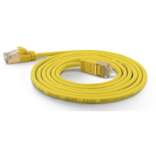 WANTEC Patchkabel SSTP CAT7 Ste. CAT6a d=4mm  1,00m  gelb (7173) kábel és adapter