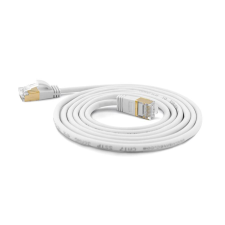 WANTEC SSTP CAT7 Patch kábel 15m - Fehér kábel és adapter