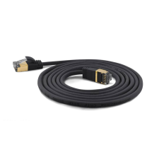 WANTEC SSTP CAT7 Patch kábel 15m - Fekete kábel és adapter