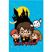 Warner Bros Harry Potter Chibi Wizards takaró, pléd 100x150 cm lakástextília
