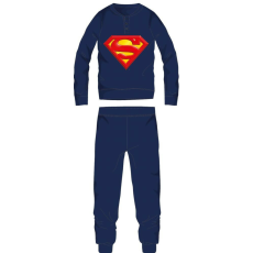 Warner Bros Superman férfi vékony pamut pizsama - jersey pizsama - sötétkék