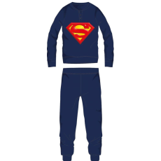Warner Bros Superman férfi vékony pamut pizsama - jersey pizsama - sötétkék - M