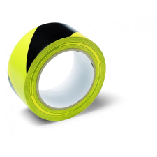  Warning Tape 50mmx33m, veszélyt jelző ragasztószalag, PVC, sárga/fekete ragasztószalag és takarófólia