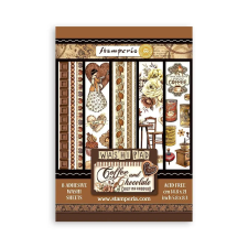  Washi tömb 8 lap A5 - Coffee and Chocolate dekorációs kellék