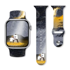 watchmyband Van Gogh és a szürkület mintás szilikon szíj okosóra kellék