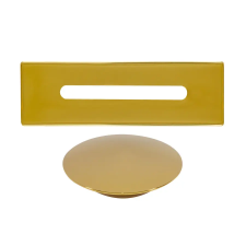 Water Fun Acél || túlfolyó- és lefolyó takaró szett szabadon álló kádhoz, gold fürdőszoba kiegészítő