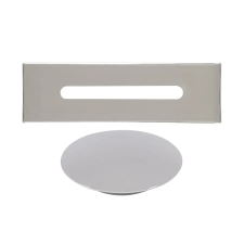 Water Fun Acél || túlfolyó- és lefolyó takaró szett szabadon álló kádhoz, silver fürdőszoba kiegészítő